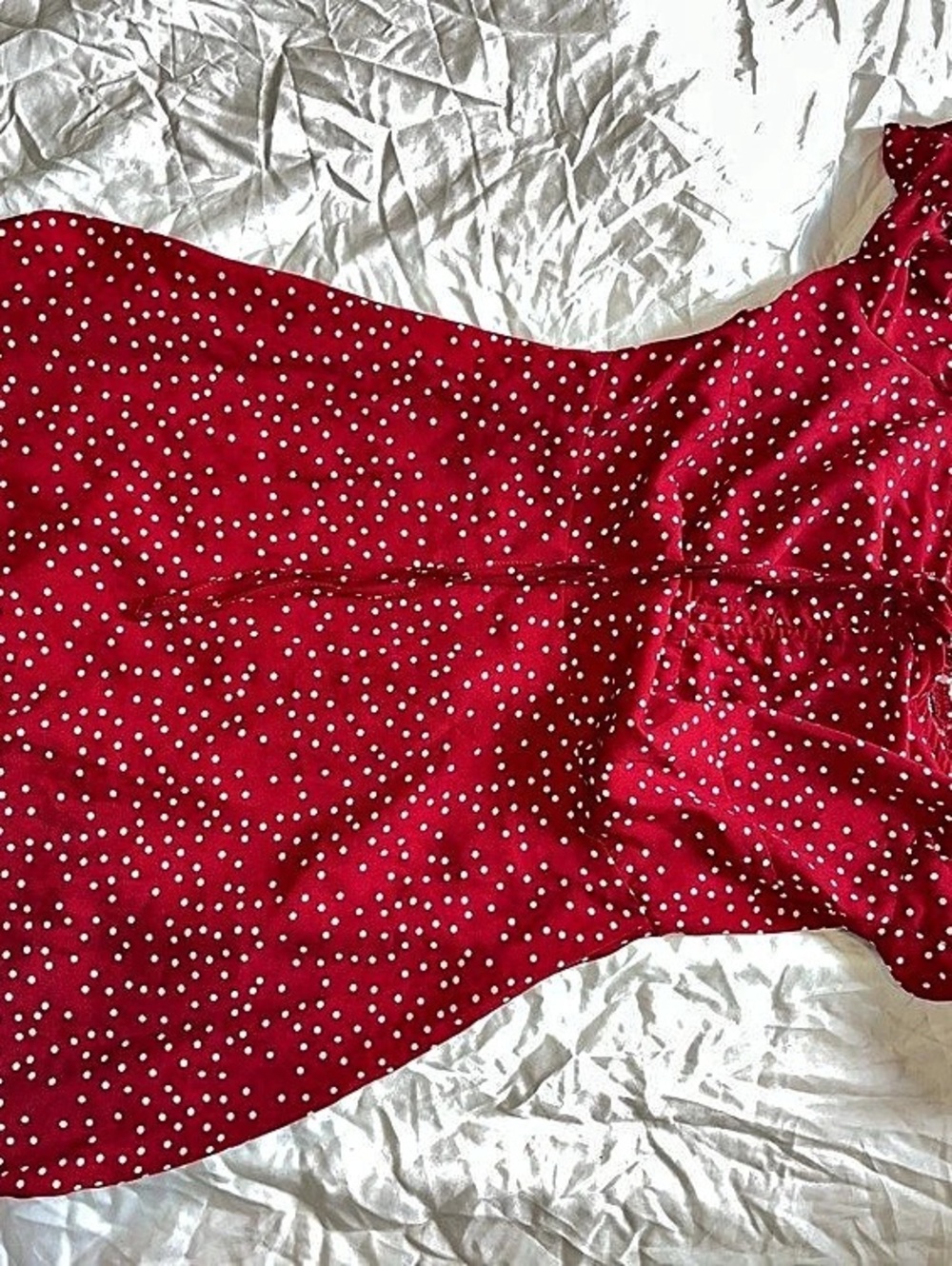 SHEIN Red & White Polka Dot Mini Dress Size Large